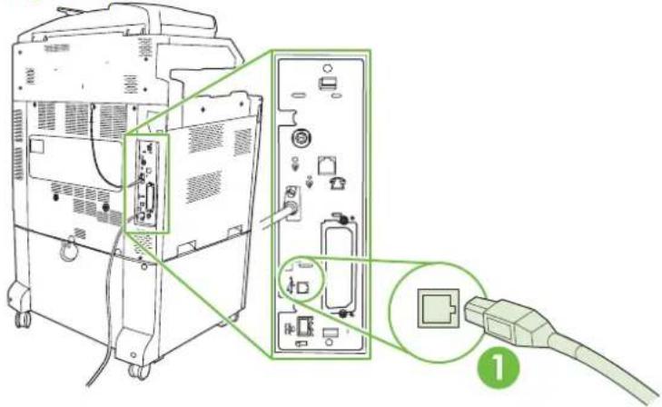 HP LaserJet CM6030F - USB connection - 1
