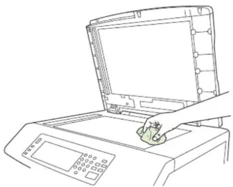 HP LaserJet CM6030F - Clean the scanner glass - 1