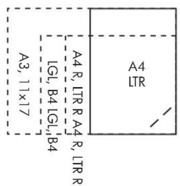 HP LaserJet CM6030F - Supported paper sizes for stapling - 1