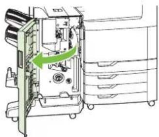 HP LaserJet CM6030F - Clear staple jams in the booklet maker - 1