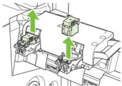 HP LaserJet CM6030F - Replace saddle stitch staple cartridges in the booklet maker - 4