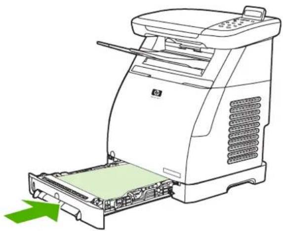 HP LaserJet CM1017 - Clear jams from tray 2 or optional tray 3 - 3
