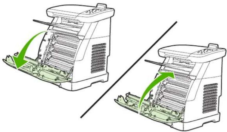 HP LaserJet CM1017 - Clear jams from tray 2 or optional tray 3 - 4