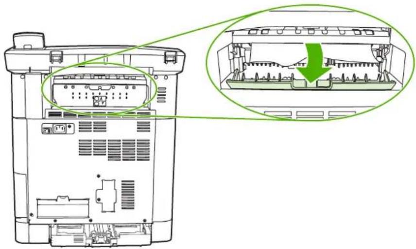 HP LaserJet CM1017 - Clear jams from the back of the MFP - 1