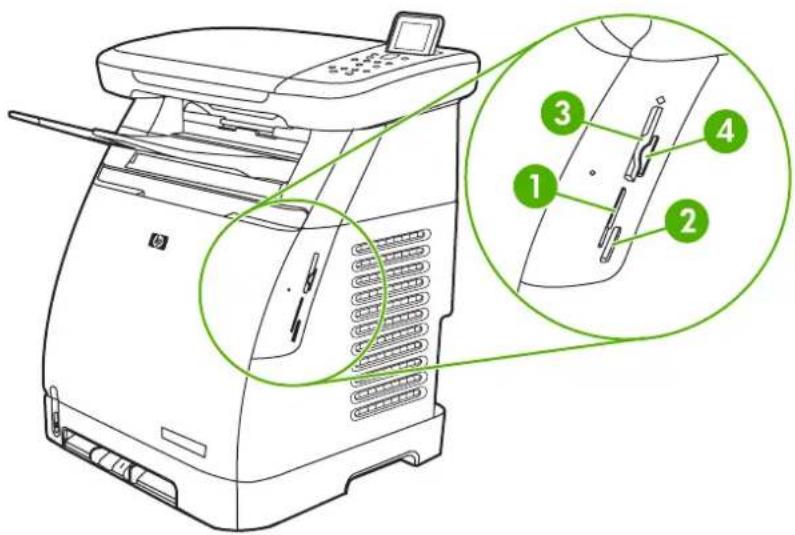 HP LaserJet CM1017 - Insert a memory card - 2