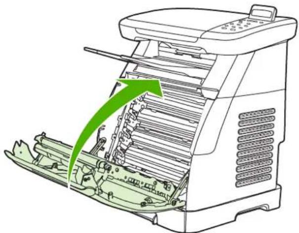 HP LaserJet CM1017 - Clear jams from inside the MFP - 5