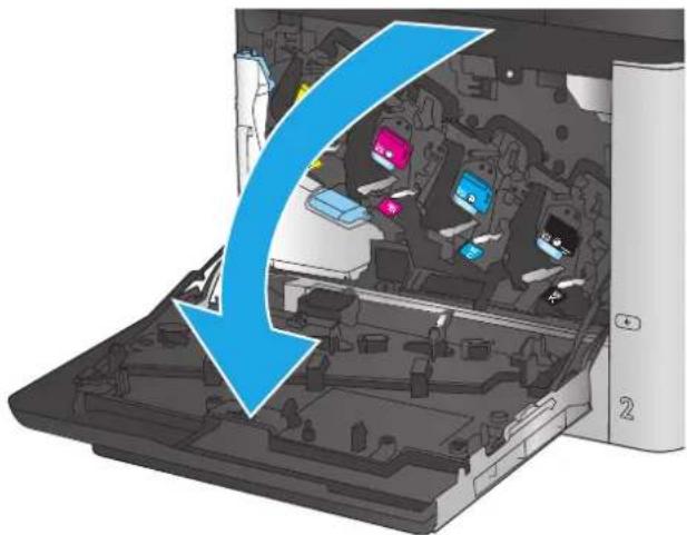 HP LaserJet M680F - Replace the toner cartridges - 4
