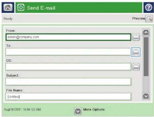 HP LaserJet M680F - Add contacts to the address book from the product control panel - 3