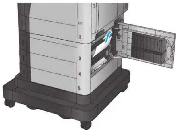 HP LaserJet M680F - Clear jams in the lower-right door - 2