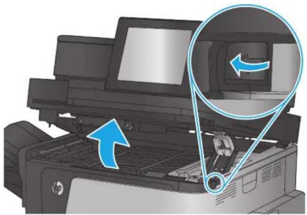 HP LaserJet M680F - Clear jams from under the top cover - 1