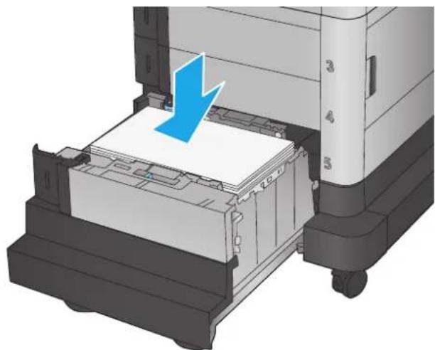 HP LaserJet M680F - Clear jams in the 1,500-sheet high-capacity input tray and the lower-right door - 6