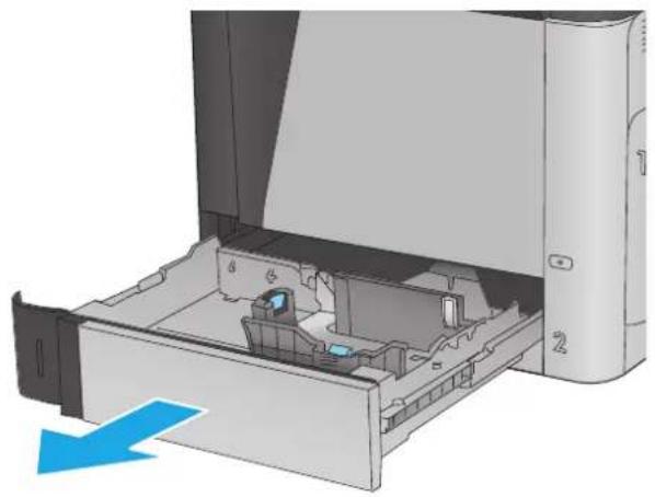 HP LaserJet M680F - Load Tray 2 and the 500-sheet trays - 2