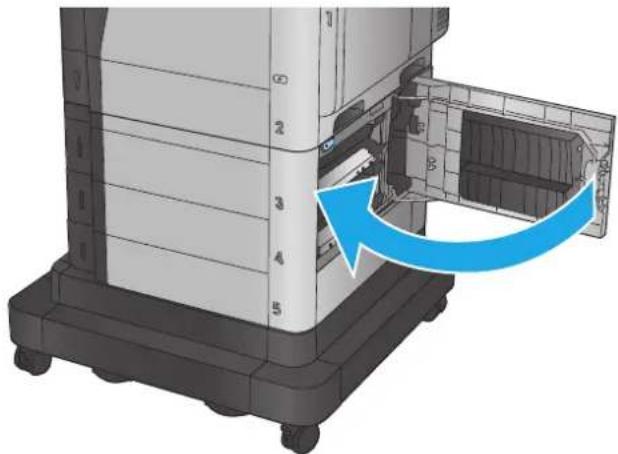 HP LaserJet M680F - Clear jams in Tray 2 and the 500-sheet trays - 7