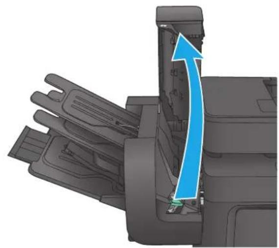 HP LaserJet M680F - Clear staple jams in the stapling mailbox accessory - 1