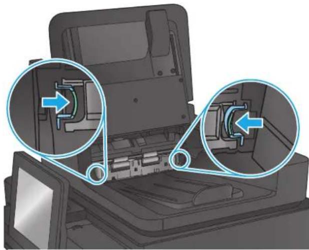 HP LaserJet M680F - Clear jams in the document feeder - 6