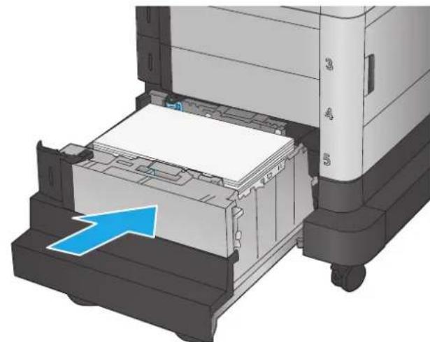 HP LaserJet M680F - Clear jams in the 1,500-sheet high-capacity input tray and the lower-right door - 7