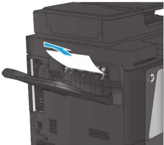 HP LaserJet M680F - Clear jams in the output bin - 1