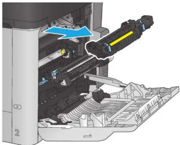 HP LaserJet M680F - Clear jams in Tray 2 and the 500-sheet trays - 12