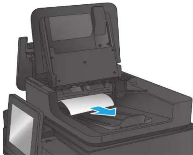 HP LaserJet M680F - Clear jams in the document feeder - 8