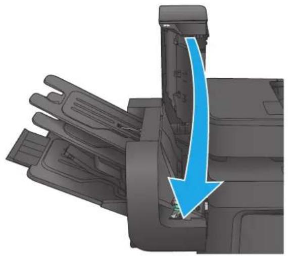 HP LaserJet M680F - Clear jams in the stapling mailbox accessory - 5