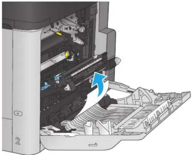 HP LaserJet M680F - Clear jams in Tray 2 and the 500-sheet trays - 9