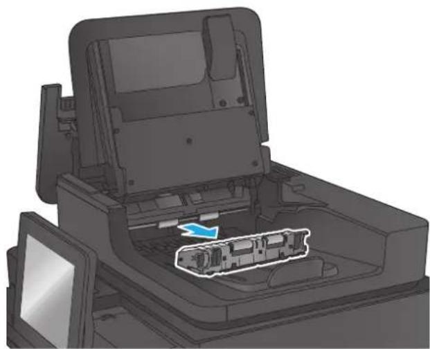 HP LaserJet M680F - Clear jams in the document feeder - 7