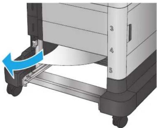 HP LaserJet M680F - Clear jams in the 1,500-sheet high-capacity input tray and the lower-right door - 5