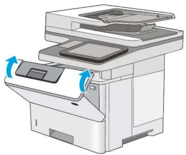 HP LaserJet M527f - Clear paper jams in Tray 2 and the 550-sheet trays - 9