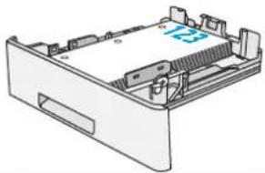 HP LaserJet M527f - Tray 2 and the 550-sheet trays paper orientation - 3