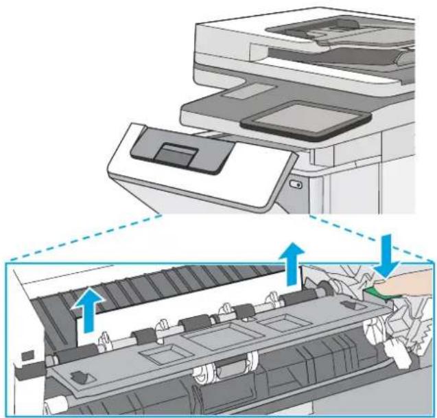 HP LaserJet M527f - Clear paper jams in the duplexer - 8