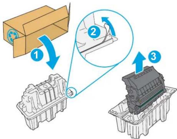 HP LaserJet M527f - Remove and replace the cartridge - 4