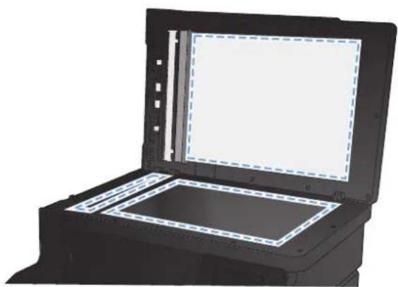 HP LaserJet Pro M276NW - Check the scanner glass for dirt and smudges - 2