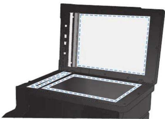 HP LaserJet Pro M276NW - Check the scanner glass for dirt and smudges - 2