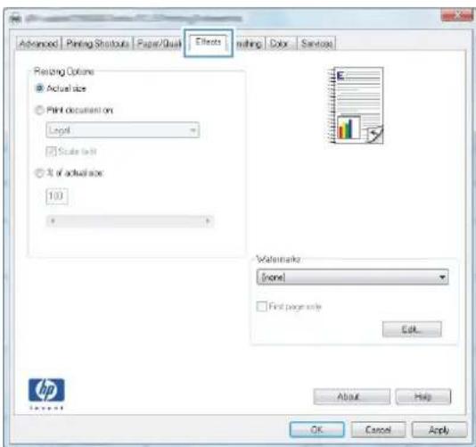 HP LaserJet Pro M276NW - Scale a document to fit page size (Windows) - 2
