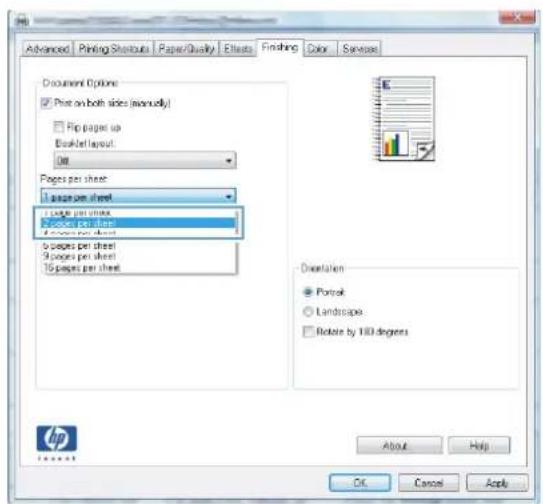 HP LaserJet Pro M276NW - Print multiple pages per sheet with Windows - 4