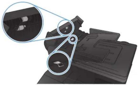 HP LaserJet Pro M276NW - Clean the pickup rollers and separation pad in the document feeder - 2