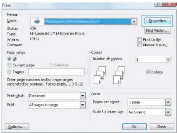 HP LaserJet Pro M276NW - Scale a document to fit page size (Windows) - 1