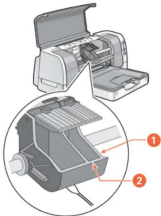 HP Deskjet 6127 - nozzle plate 2. face and edges of print cartridge - 1