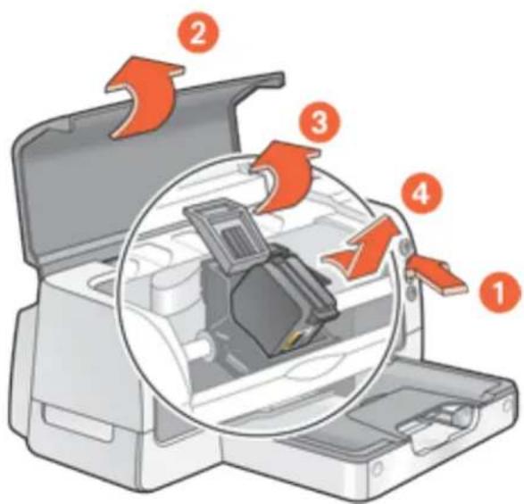 HP Deskjet 6127 - replacing print cartridges - 2