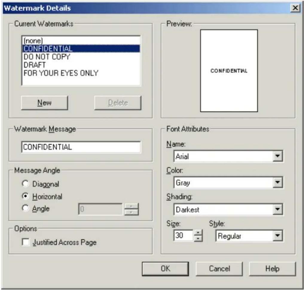 HP Deskjet 6127 - creating or changing a watermark - 1