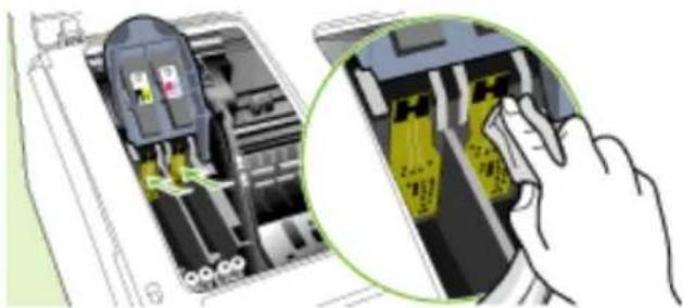 HP Officejet Pro K5400TN - To clean the printhead contacts manually - 6