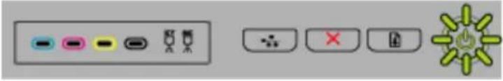 HP Officejet Pro K5400TN - Interpreting control-panel lights - 4