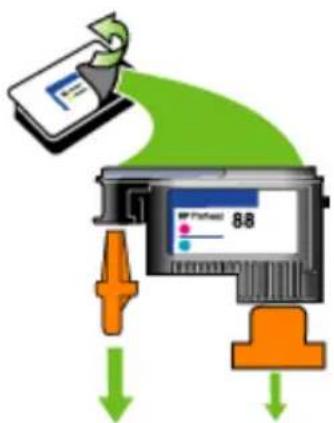 HP Officejet Pro K5400TN - To replace the printheads - 5