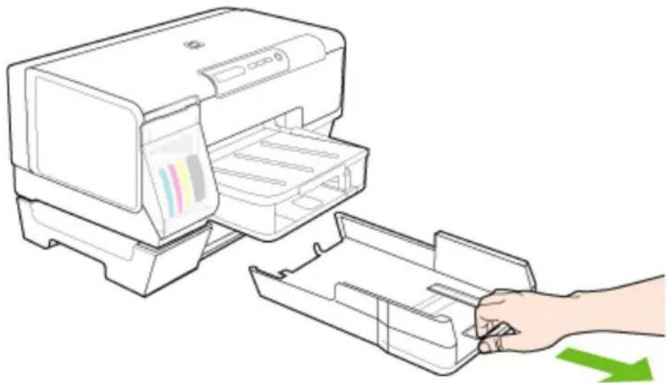 HP Officejet Pro K5400TN - To load Tray 2 - 1