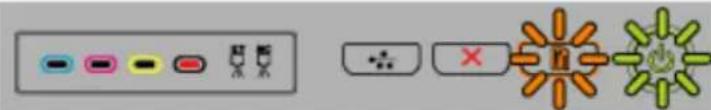 HP Officejet Pro K5400TN - Interpreting control-panel lights - 8
