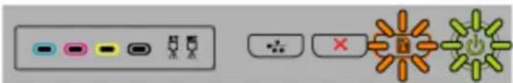 HP Officejet Pro K5400TN - Interpreting control-panel lights - 5