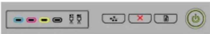 HP Officejet Pro K5400TN - Interpreting control-panel lights - 3