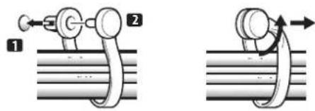 Diagram illustrating two mechanical or electrical setups with labeled components and directional arrows indicating motion or movement.