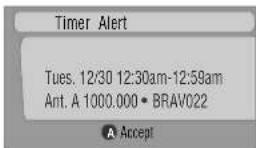 PIONEER PRO-930HD - When scheduled reminder is about to progress (auto-tune is ON) - 1