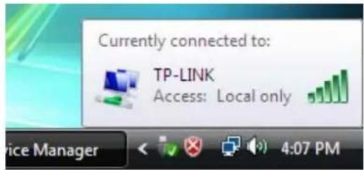 Currently connected to: TP-LINK Access: Local only 4:07 PM